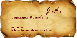 Jagyugy Atanáz névjegykártya
